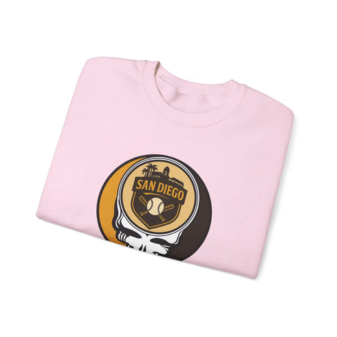 Grateful Dead - San Diego Padres Grateful Dead Stealie Crewneck Sweatshirt - MLB - StealieShop